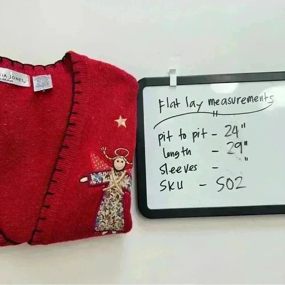 Victoria Jones Vintage Christmas Vest Embroidered Patches Wool Blend Womens 1X - Picture 6 of 10